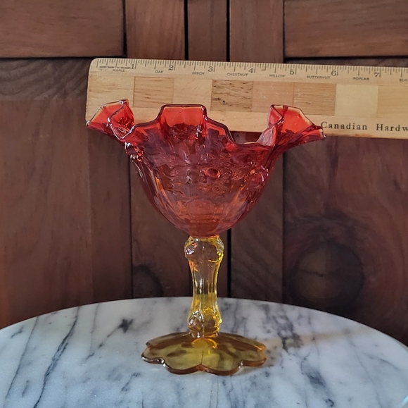 Fenton Amberina Compote - Picture 12 of 17